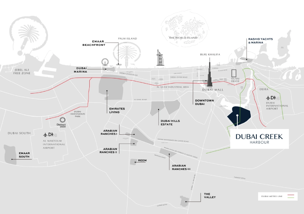 Dubai Creek Harbour Map